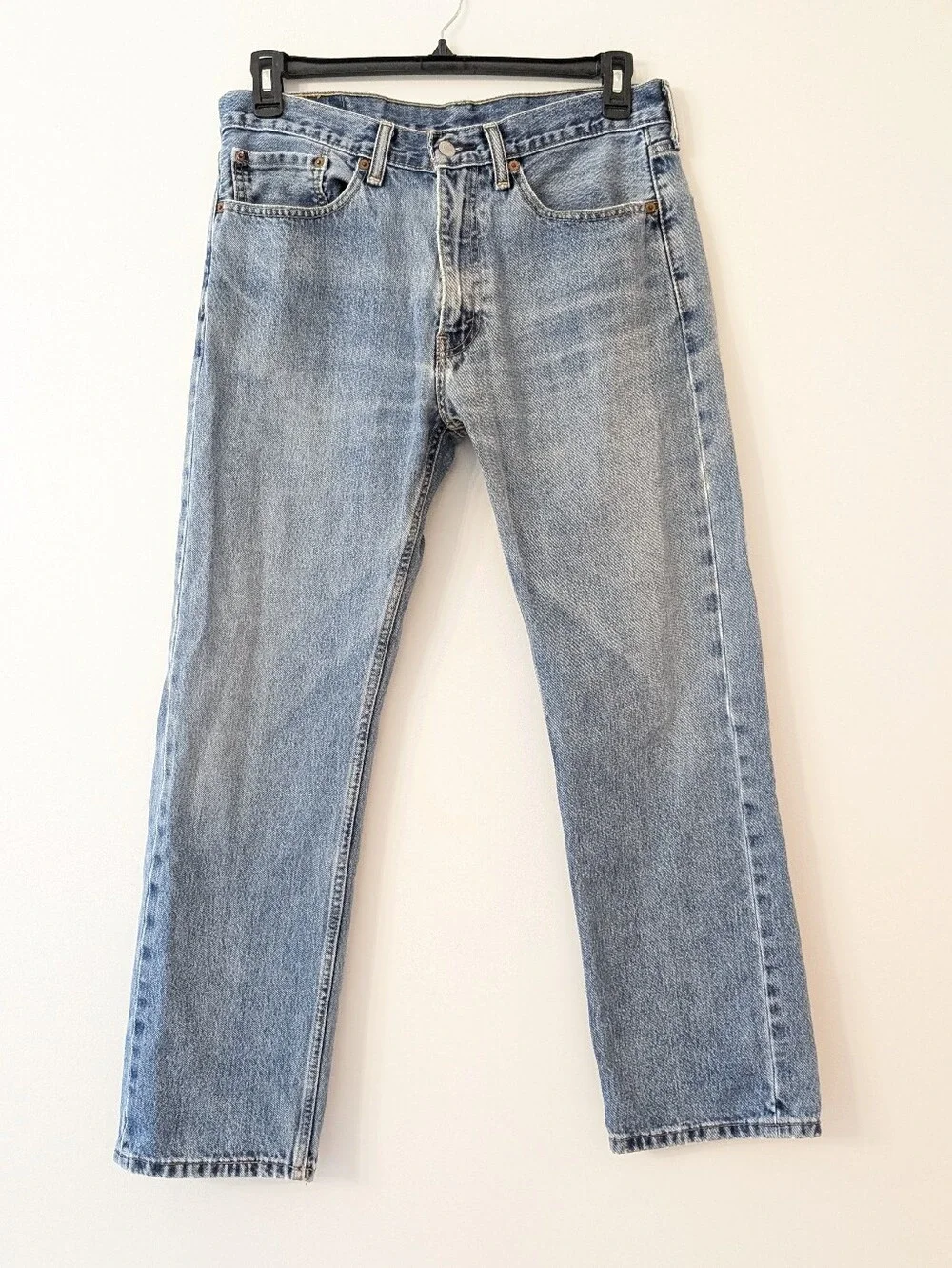 Vintage Levi's 505 Straight Leg Jeans Medium Wash Blue Denim W34 L30 Mens